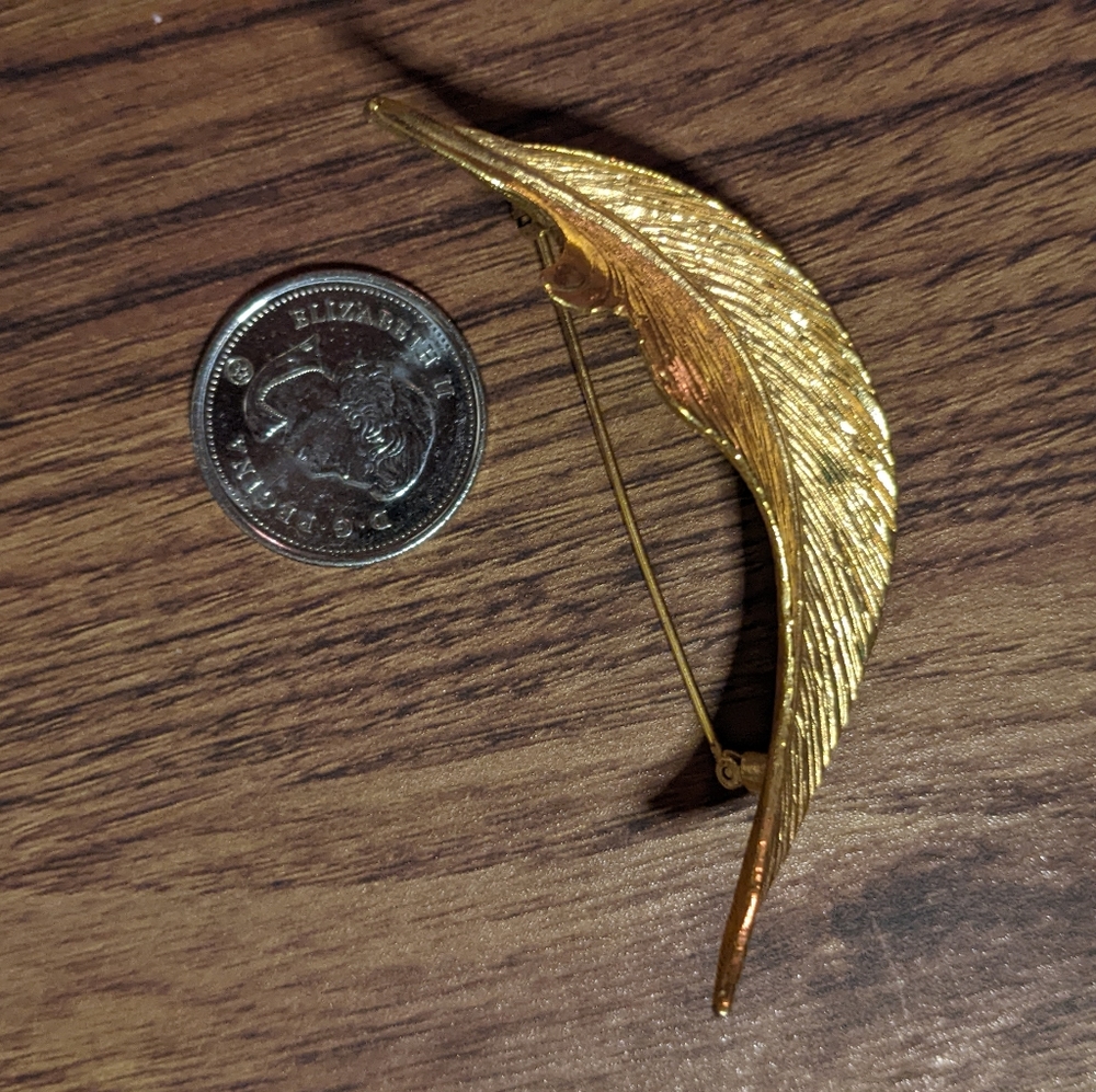 2/$20 vintage feather brooch